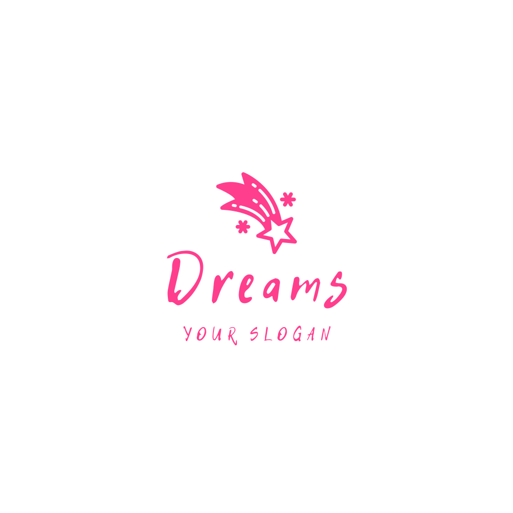 Падающая Звезда Розовый Логотип
