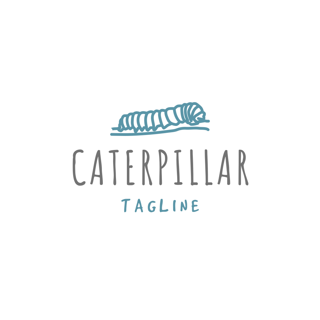 Синий Логотип Гусеницы