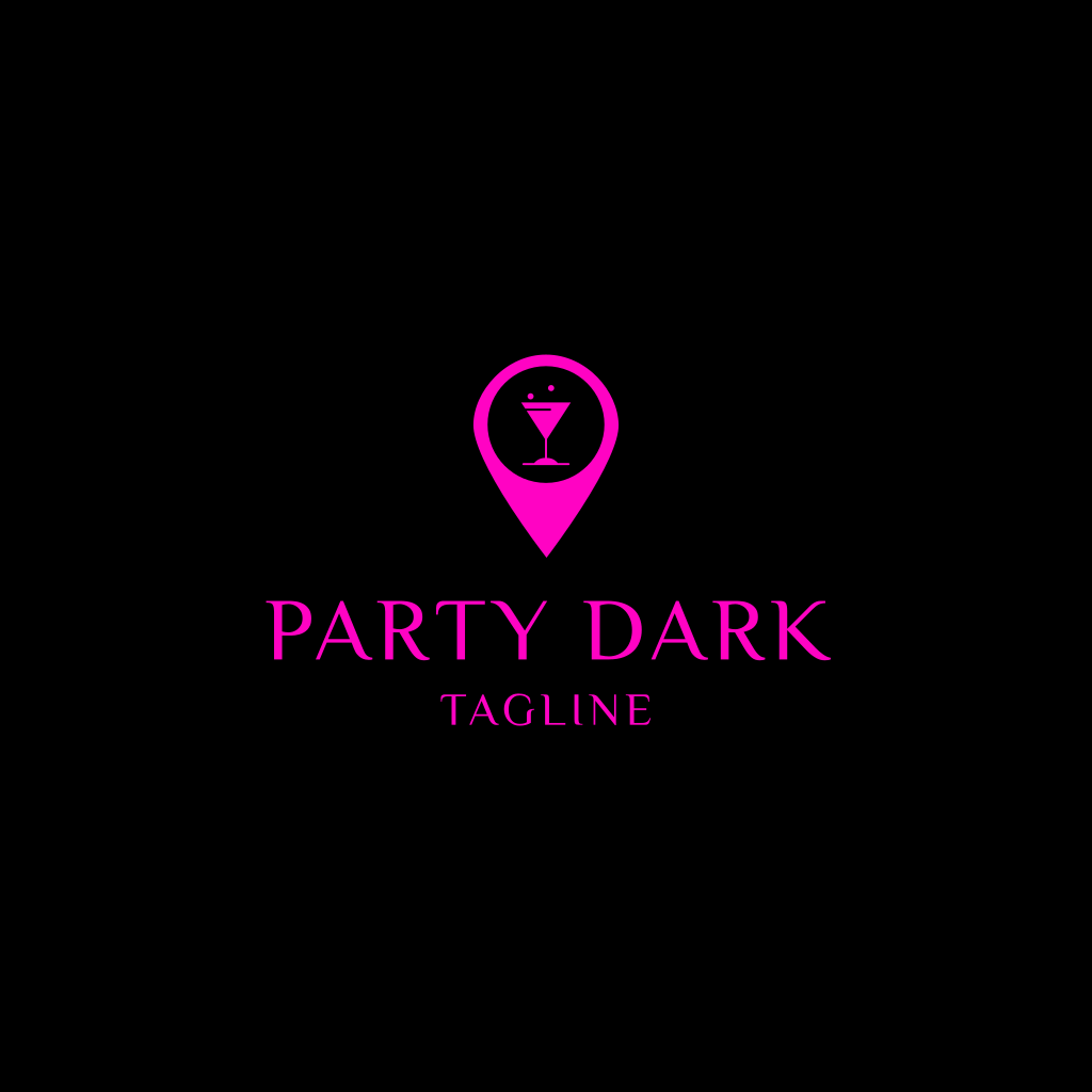 Коктейль Ночной Клуб Неоновый Логотип