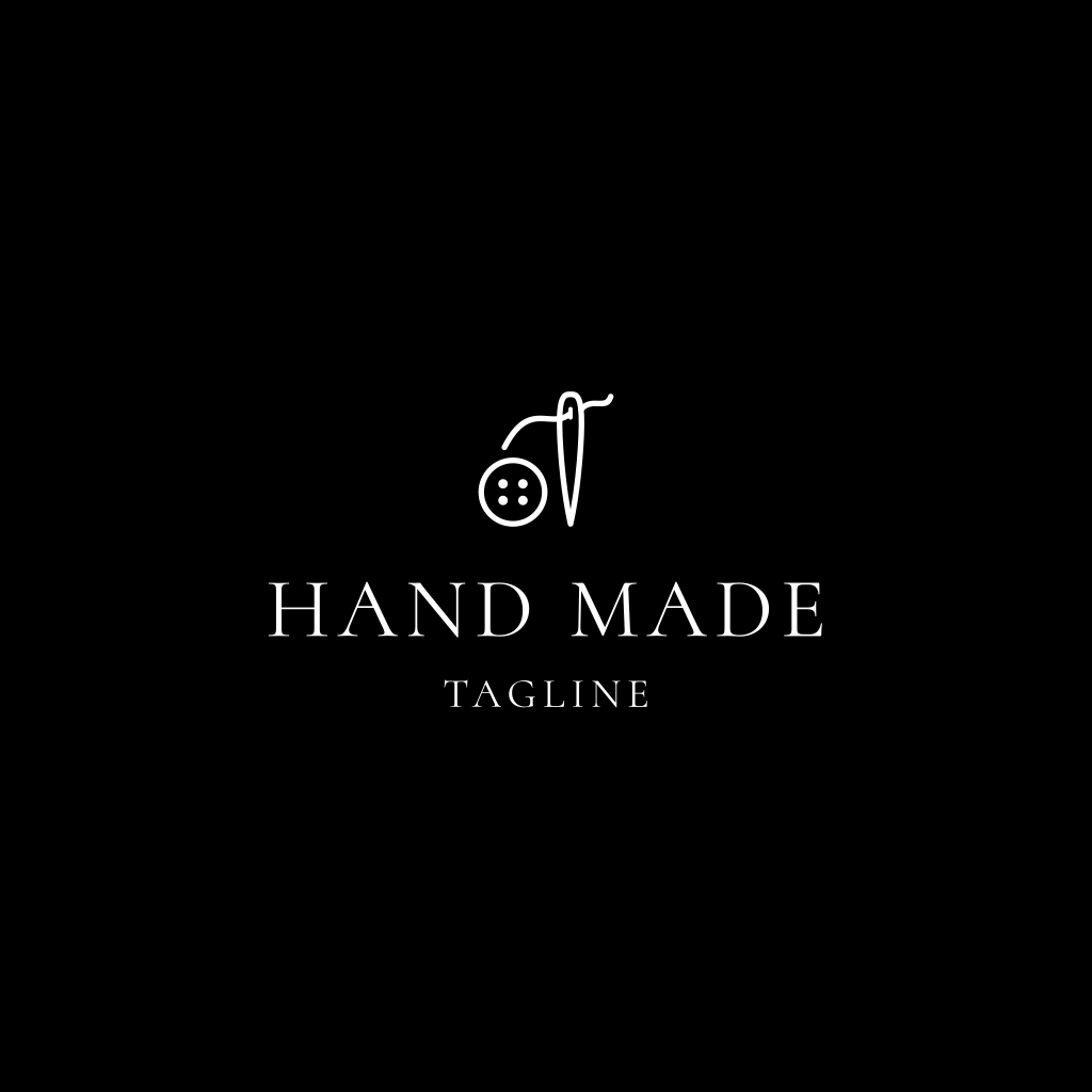 Швейная Игла И Пуговица С Логотипом