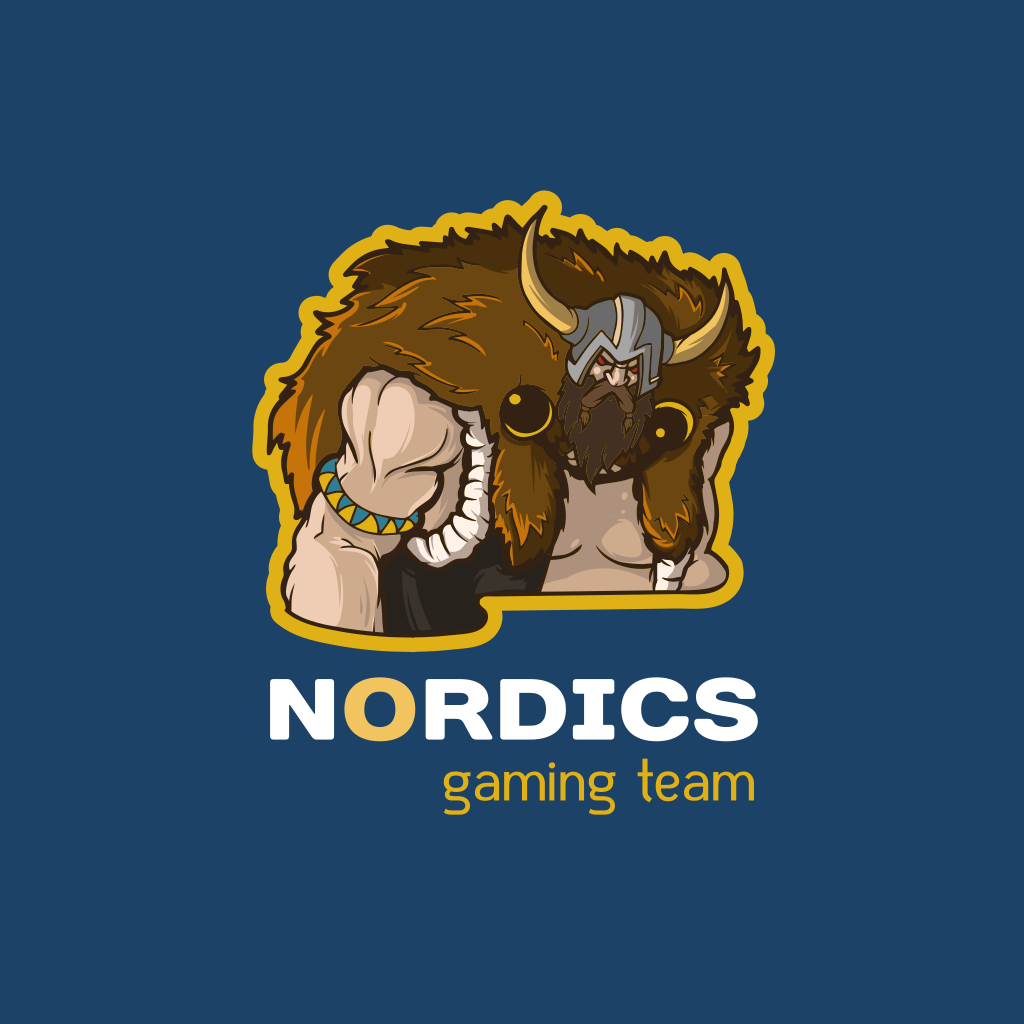 Эпический Скандинавский Персонаж Логотип