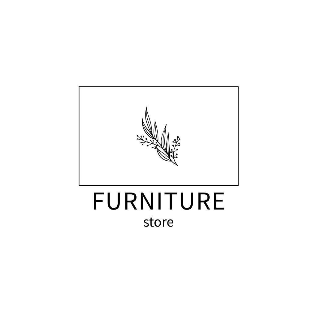 Цветочный Черно-белый Логотип