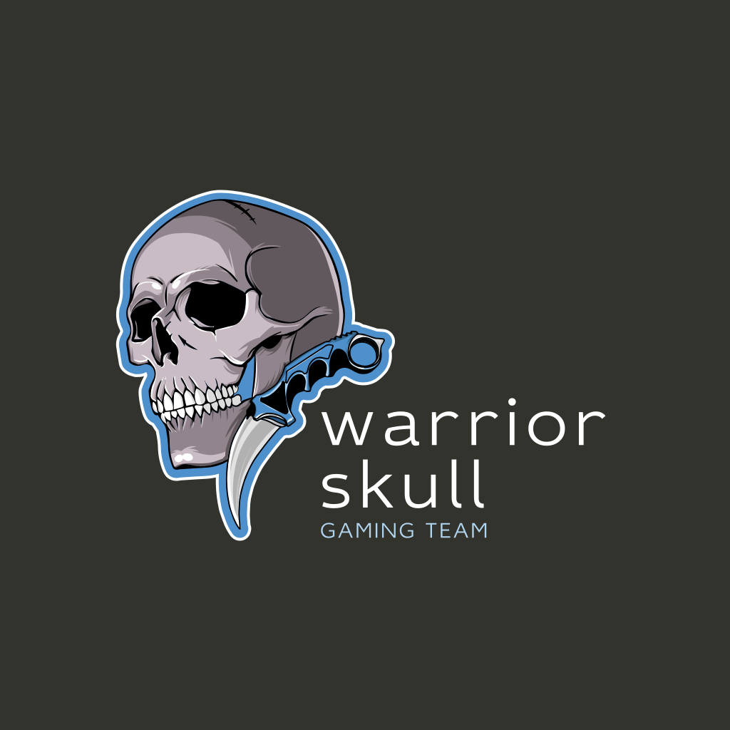 Воин Череп Игровой Логотип