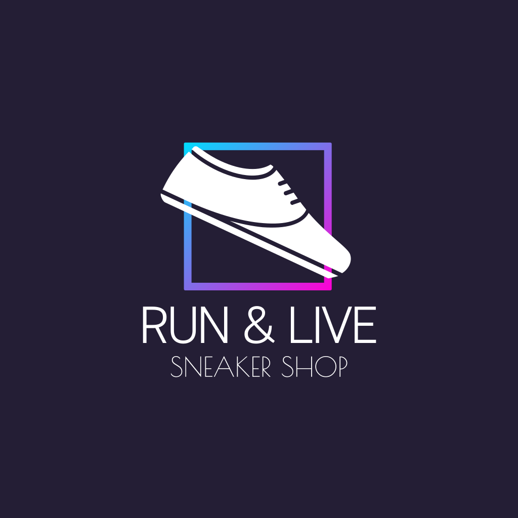 Кроссовки И Градиентный Квадратный Логотип