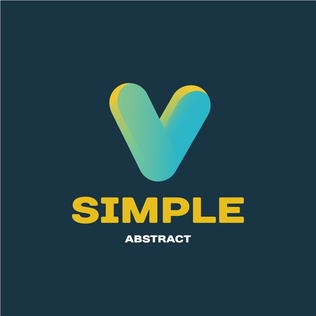 Градиент Буква V Логотип