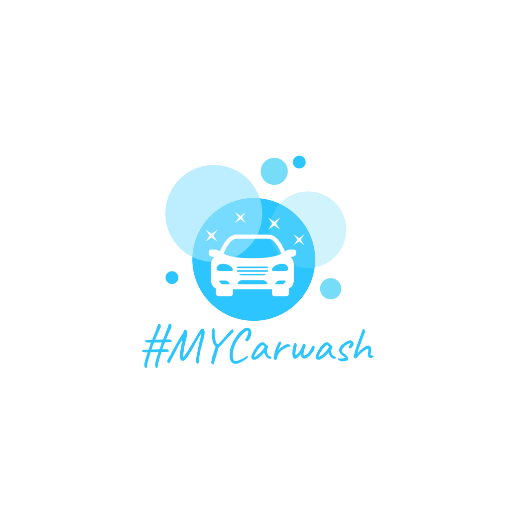 Синий Логотип Машины Пузырь