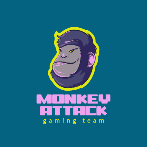 Обезьяна Игровой Логотип