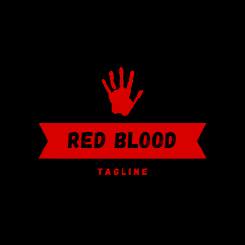 Красный Кровавый Логотип Руки