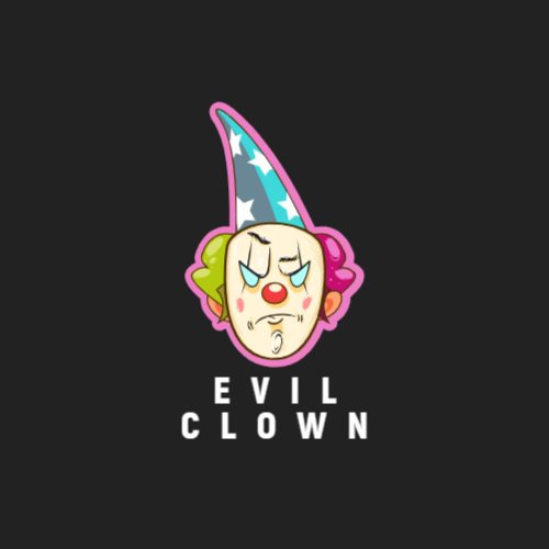 Злой Клоун Лицо Логотип