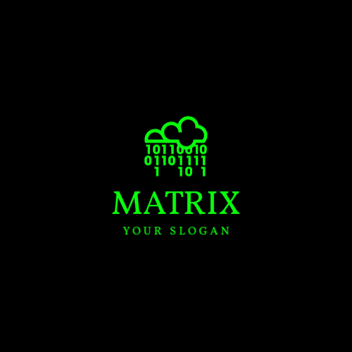 Логотип Облака И Кодовой Матрицы
