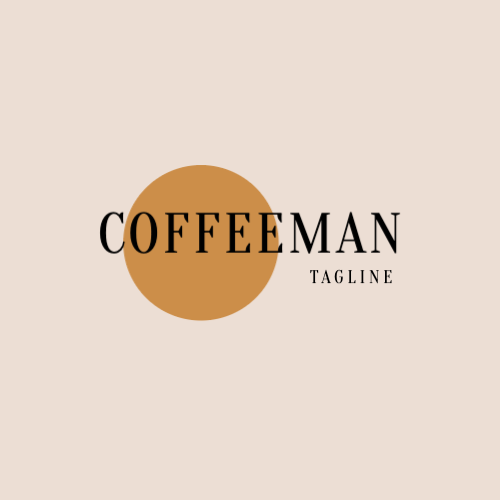 Оранжевый Круг Кофе Логотип