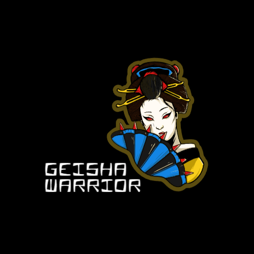 Гейша Воин Игровой Логотип