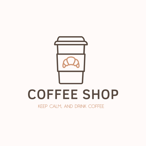 Кофейная Чашка И Круассан Логотип