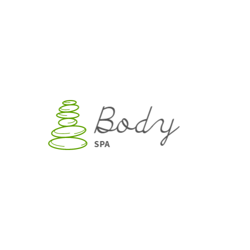 Логотип Массаж С Зелеными Камнями