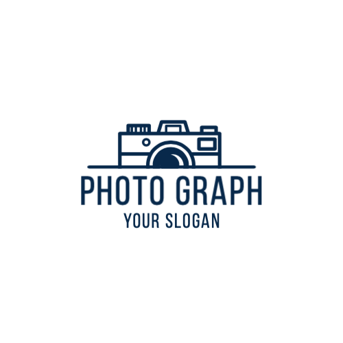 Синий Фотоаппарат Логотип