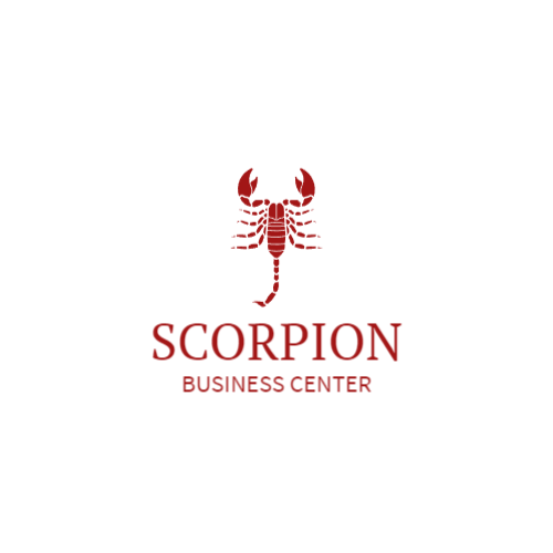 Красный Скорпион Бизнес Логотип