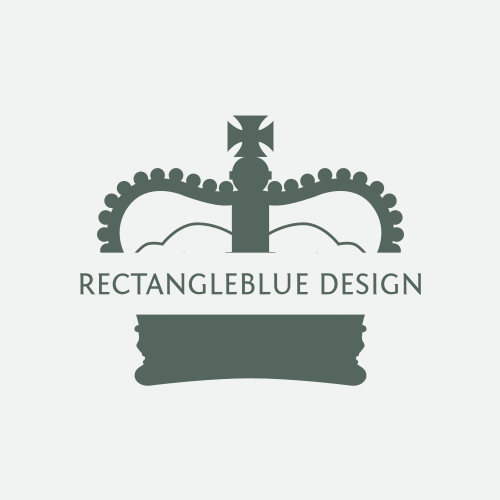 Синий Прямоугольный Логотип