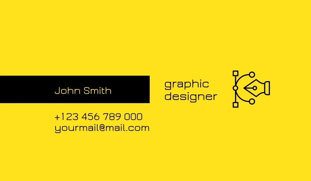+123 456 789 000 Yourmail@mail.com, John Smith, Graphic Designer Лого