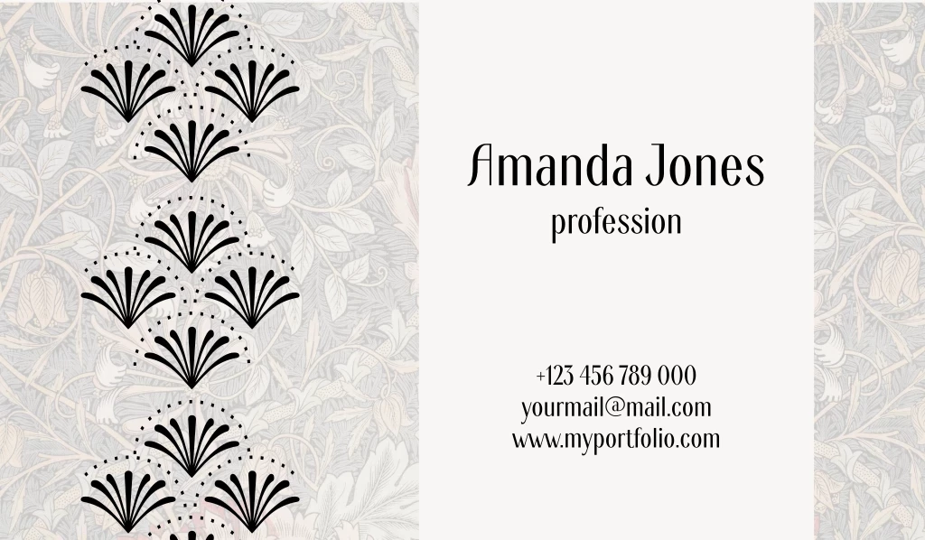 Profession, +123 456 789 000 Yourmail@mail.com Www.myportfolio.com, Amanda Jones Лого